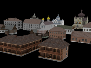 ussr village pack 3D Model