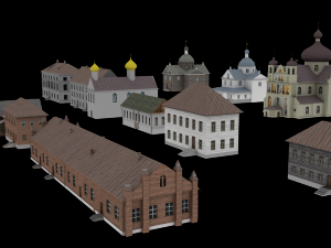 ussr village pack 3D Model