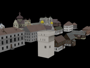 ussr village pack 3D Model