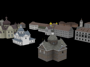 ussr village pack 3D Model