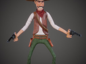 cowboy character 3D Model