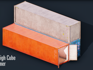 shipping container pack 3D Модель