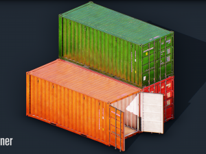 shipping container pack 3D Модель