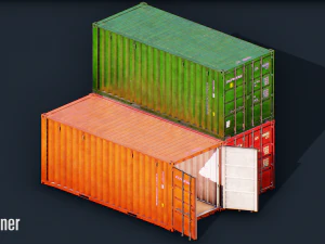 shipping container pack 3D Model