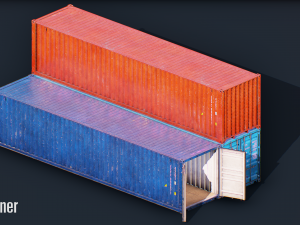 shipping container pack 3D Модель