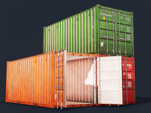 shipping container pack 3D Модель