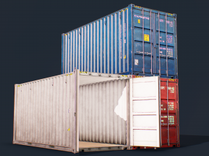 shipping container pack 3D Модель