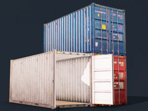 shipping container pack 3D Model