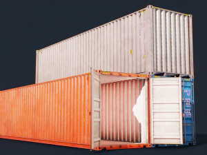 shipping container pack 3D Model