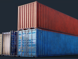 shipping container pack 3D Модель