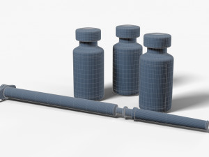 vaccine with syringe 3Dモデル