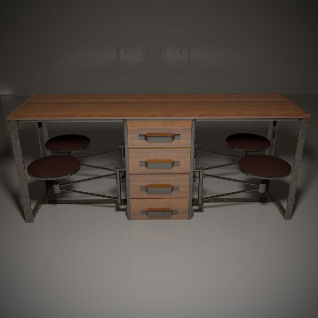 work table Model 3D .c4d .max .obj .3ds .fbx .stl .blend 
