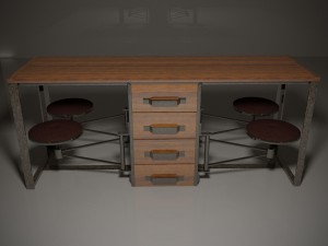 work table Model 3D