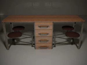 काम की मेज 3D मॉडल