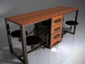 work table Model 3D