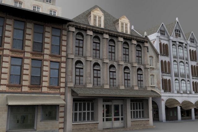 buildings for mobile games 3D 모델 .c4d .max .obj .3ds .fbx .stl .blend 
