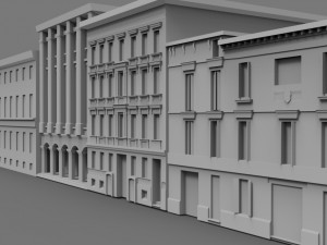 low poly buildings 3D Model