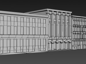 low poly buildings 3D Model