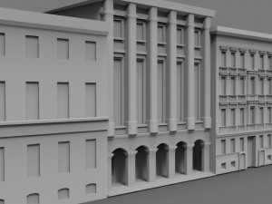 low poly buildings 3D Model