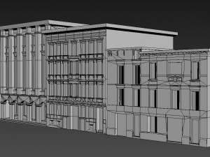 low poly buildings 3D Model