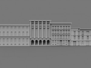 low poly buildings 3D Model