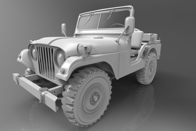 jeep 106 3D Model .c4d .max .obj .3ds .fbx .stl .blend 