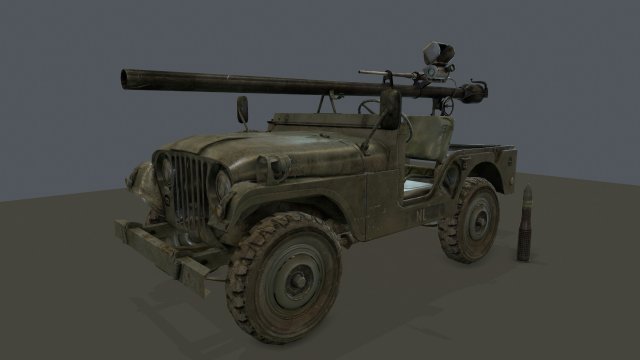 jeep 106 low poly 3D 모델 .c4d .max .obj .3ds .fbx .stl .blend 