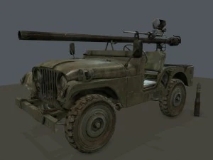 Джип 106 низкополигональная 3D Модель