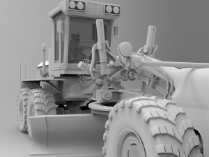auto grader 3D 模型