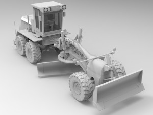 auto grader 3D 模型