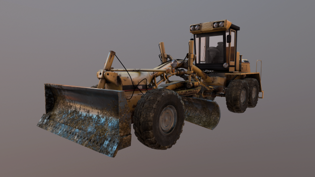 auto grader 3D 模型 .c4d .max .obj .3ds .fbx .stl .blend 