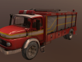 fire truck low poly 3D 모델