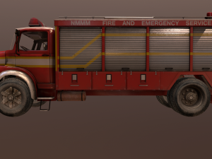 fire truck low poly 3D Model