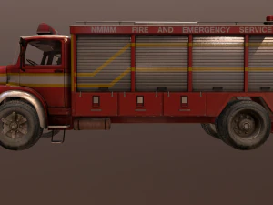 fire truck low poly 3D Model
