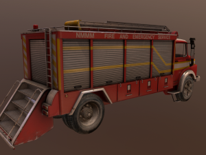 fire truck low poly 3D Model