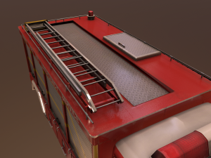 fire truck low poly 3D Model