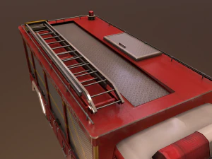 fire truck low poly 3D Model