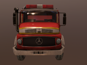 fire truck low poly 3D Model