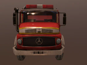 fire truck low poly 3D Model