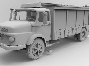 fire truck low poly 3D Model