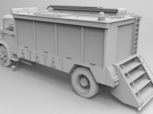 fire truck low poly 3D Model
