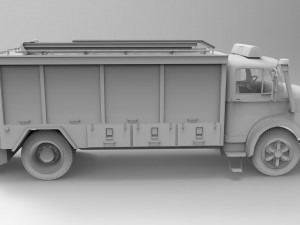 fire truck low poly 3D Model