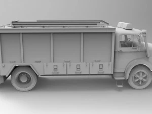 fire truck low poly 3D Model