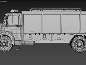 fire truck low poly 3D Model
