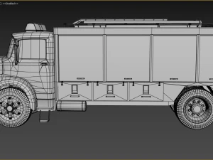 fire truck low poly 3D Model