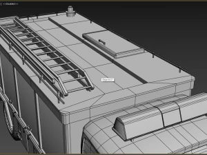 fire truck low poly 3D Model