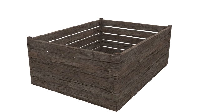 wooden crate 3D Модель .c4d .max .obj .3ds .fbx .stl .blend