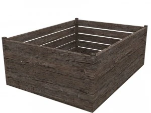 дерев'яний ящик 3D Модель