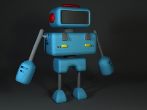 cartoon robot rigged 3D Model