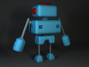 cartoon robot rigged 3D Model